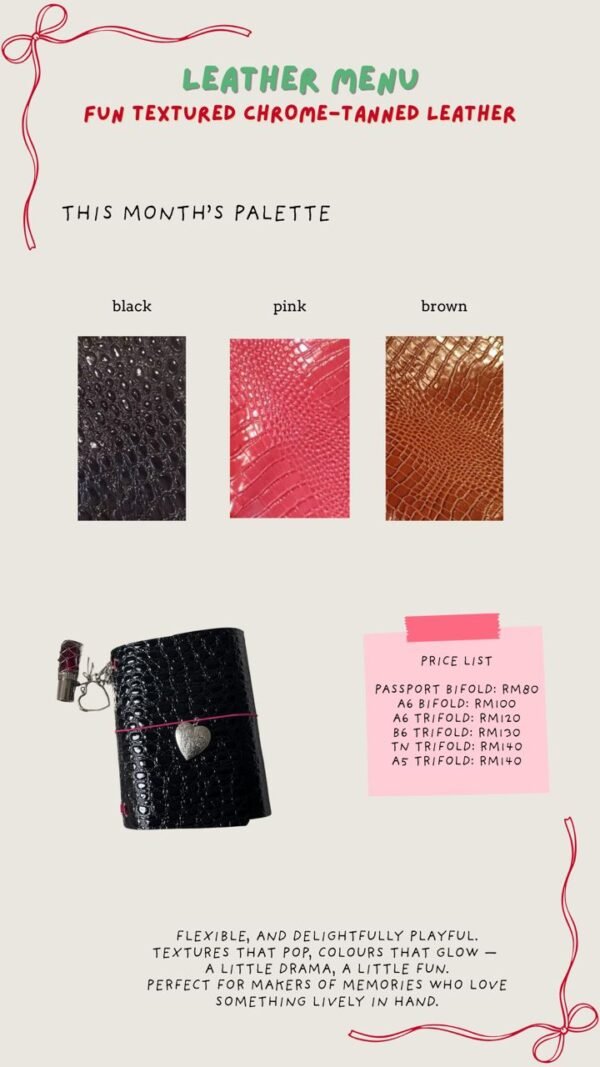 Fun Textured Chrome Tanned Leather